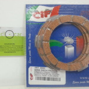 SERIE DISCHI FRIZIONE 3 PZ VESPA 50 V-HP-APE 50 CON FRIZIONE A 6 MOLLE FL2-MIX - immagine 1