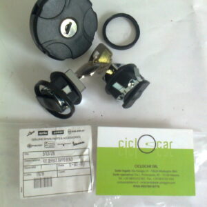 SERRATURA CHIAVE PORTA PULSANTE E TAPPO BENZINA KIT COMPLETO APE 703 ZAPT1000 - immagine 1