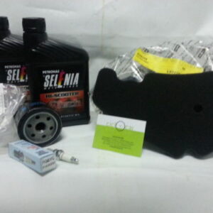 Kit tagliando Piaggio Beverly 400-500-filtro aria+filtro olio+olio+candela - immagine 1
