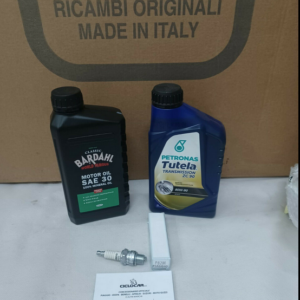 KIT TAGLIANDO ORIGINALE APE 50-OLIO MOTORE BARDAHL SAE-30+80/90 CAMBIO E CANDELA - immagine 1
