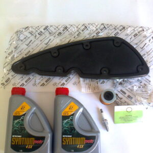 Kit tagliando originalePiaggio Beverly 350-filtro aria+filtro olio+olio+candela - immagine 1