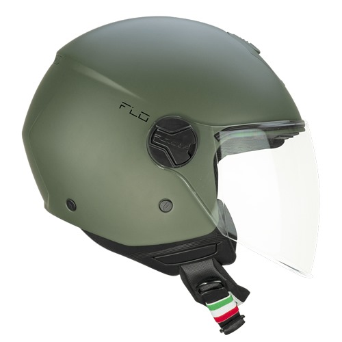 CASCO MARCA "CGM" 167 FLO LUNGA MADE IN ITALY-VERDE OPACO -BEVERLY-MEDLEY-VESPA