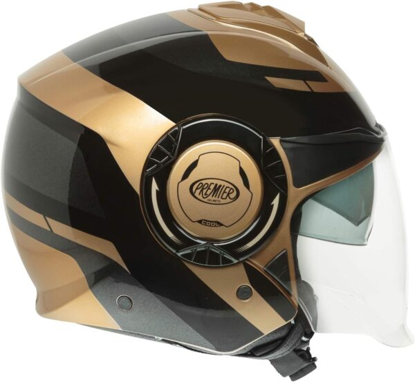 CASCO JET MARCA PREMIERE MODELLO COOL RD12 COLORE BRONZO NERO – CICLOCAR SRL