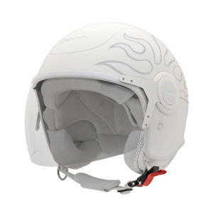 CASCO JET ORIGINALE VESPA COLLEZIONE JUSTIN BIEBER - EDIZIONE SPECIALE - BIANCO - immagine 3