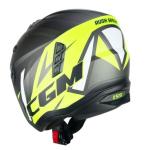 CASCO JET MARCA "CGM" 155X RUSH SPRINT NERO GRAFITE & GIALLO FLUO OPACO TAGLIA "L" - immagine 3