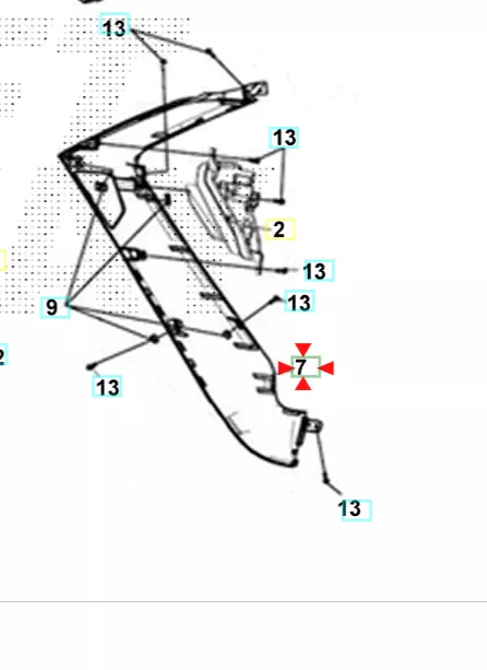 FIANCHETTO CARENA ANTERIORE GRIGIO ANTRACITE DESTRO SYM MAXSYM 400 2021-2023