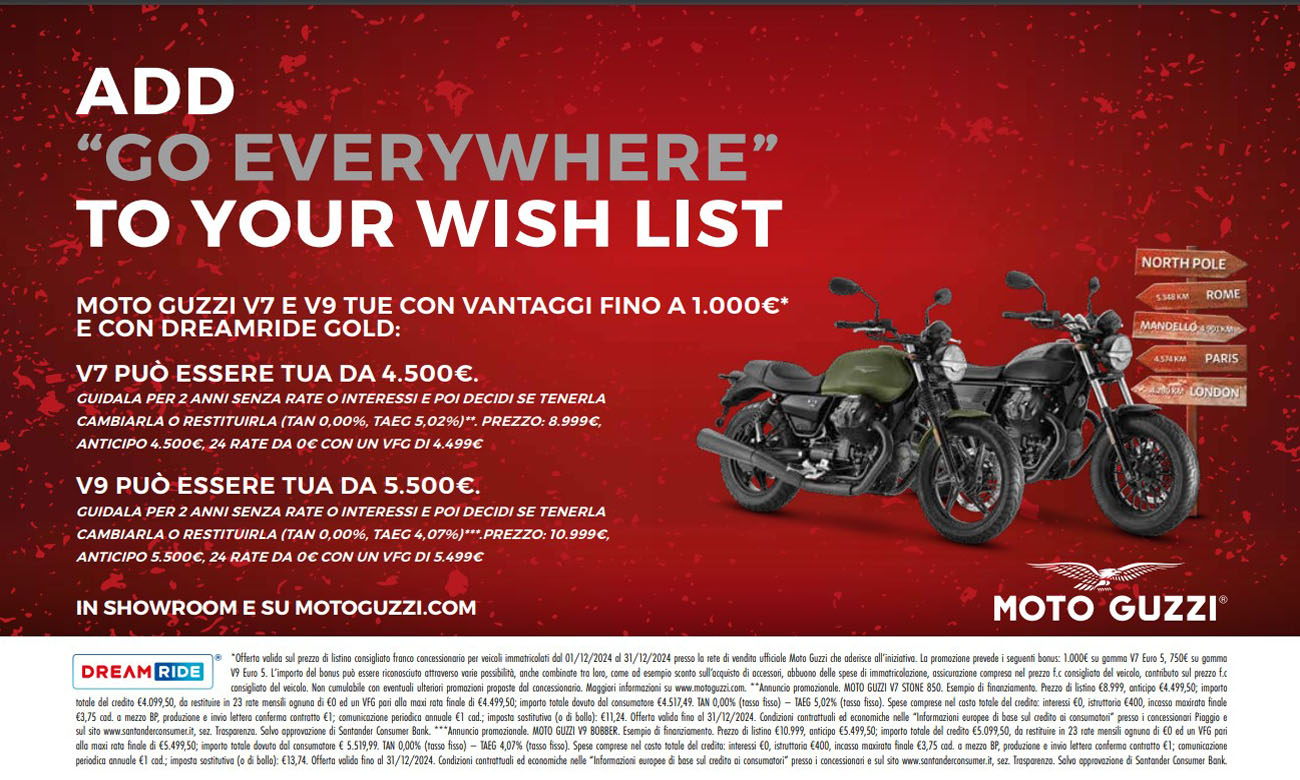 MOTO GUZZI V 7 + V 9 DICEMBRE