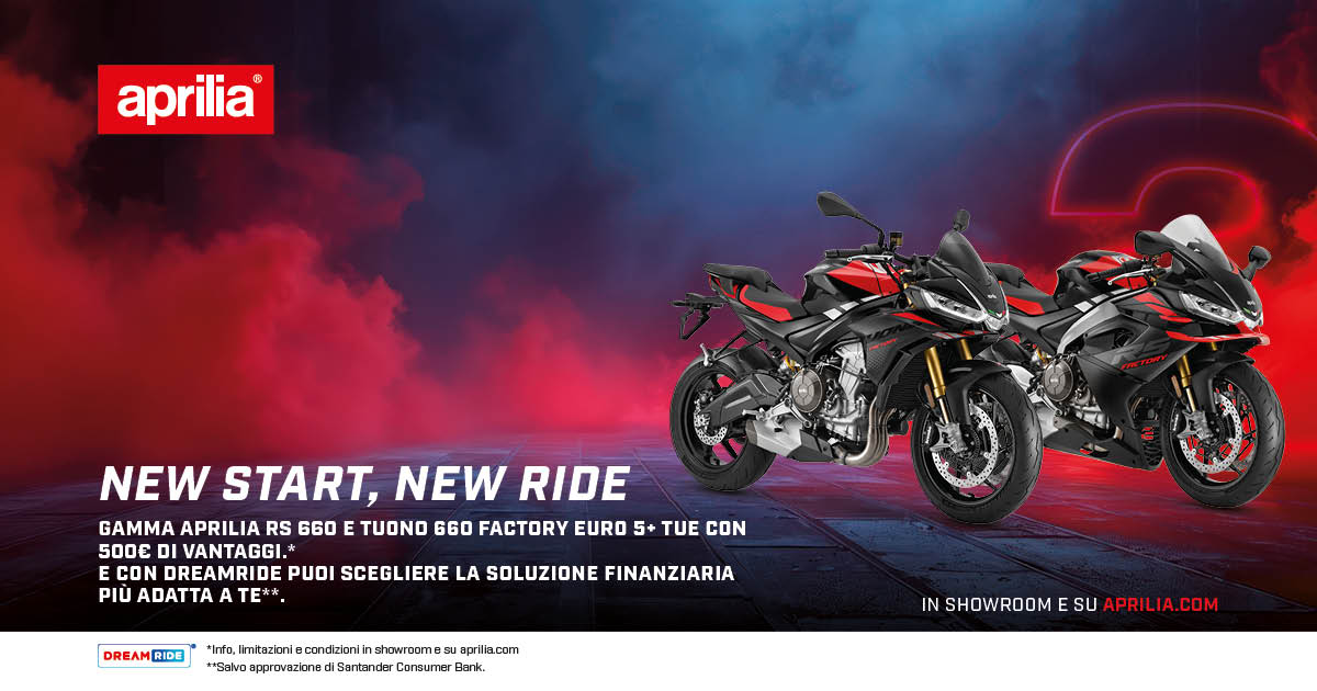 Promo Aprilia Tuono e RS 660 NewYear Post FB